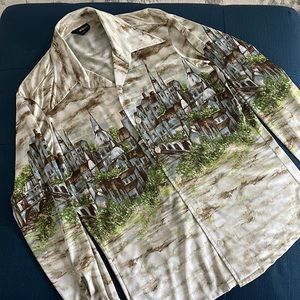Vintage St Germain shirt with European city scape design  Rare Find⭐️